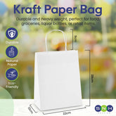 White Paper Bag Twisted Handle 50 Pieces